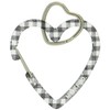 Milkfed NEO Heart Carabiner GINGHAM Women's Key Chain, Black