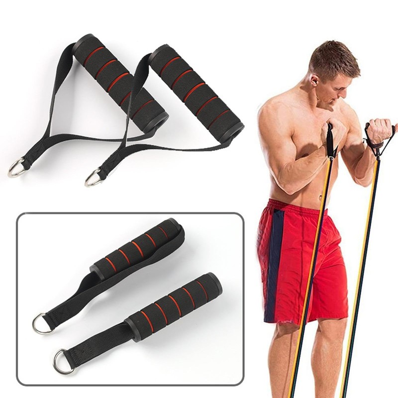 Workout Handles, Replacement Exercise Band Handles - Cable Grips Attachments,