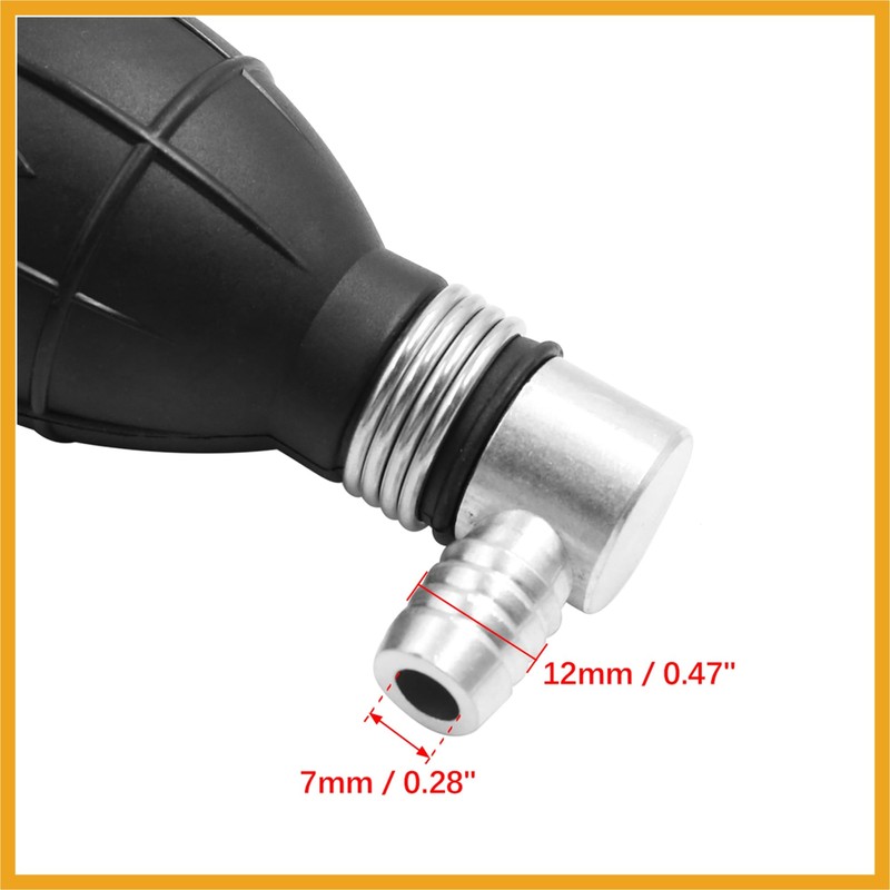 Partuto 12mm Vacuum Petrol Oil Fuel Line Pump Hand Primer