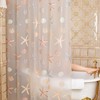Cozyswan Elegant PEVA Bathroom Shower Curtain with Hooks (72 x
