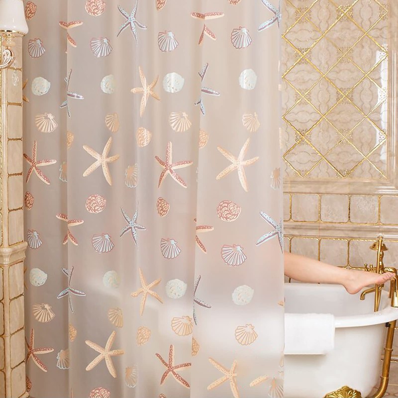 Cozyswan Elegant PEVA Bathroom Shower Curtain with Hooks (72 x