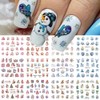Christmas Nail Art Stickers Decals Winter Snowflake Snowman Acrylic Nail