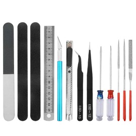 BGTXINGI Gundam 18 Piece Modelling Tool Set with Plastic Box for Model Making, Car, Hobby, Model Making, Repair and Fixing