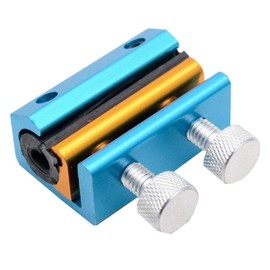 HugeAuto Dual Cable Oiler Lubricator Luber Tool Universal Twin-Clamp Cable Oiler for Motorcycle Scooter Bike-Blue-Golden