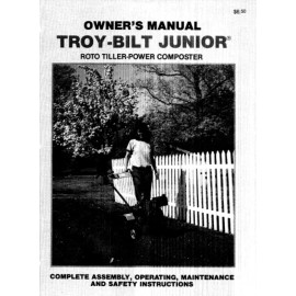 Manual Troy-bilt Junior power composter 1984 owner manual Comb bound gloss covers 52 p.