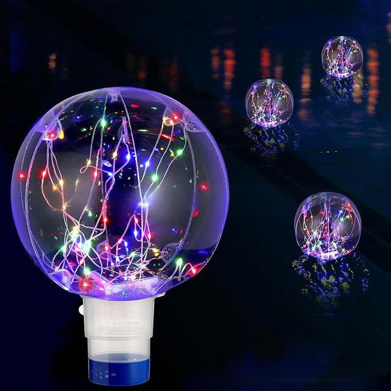 Pool Chlorine Tablets Floater, Easy Opening Chlorine Floater, Waterproof Solar