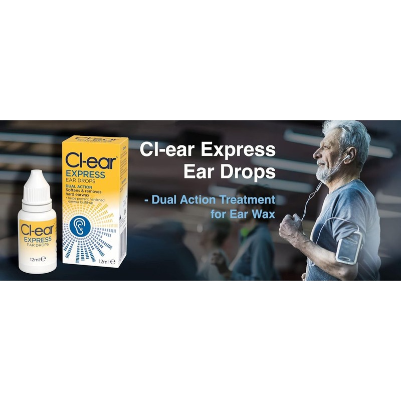 Cl-ear Express Ear Drops - Dual Action Ear Wax Removal,