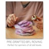 Wool Roving Hand Dyed. Super Soft BFL Combed Top Pre-Drafted