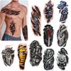 ROARHOWL Very Cool Machine 3D Realistic Fake Tattoos, Wound Robot