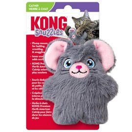 KONG Cat Snuzzles Mouse Plush Cat Toy – Soft & Cuddly, Crackle Sounds, Premium North American Catnip, Perfect for Batting, Wrestling & Snuggling
