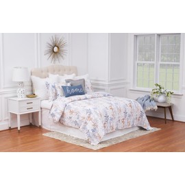 C&F Home Lina King Quilt Set Cotton Reversible Machine Washable Lightweight Bedspread Coverlet King 3 Piece Set Blue