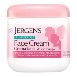 JERGENS | Crema Facial Multiuso 3 en 1 | Limpia, Quita el Maquillaje, Suaviza e Hidrata | 150z