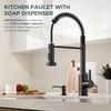 FORIOUS Black Touchless Kitchen Faucet with Soap Dispenser, Motion Sensor