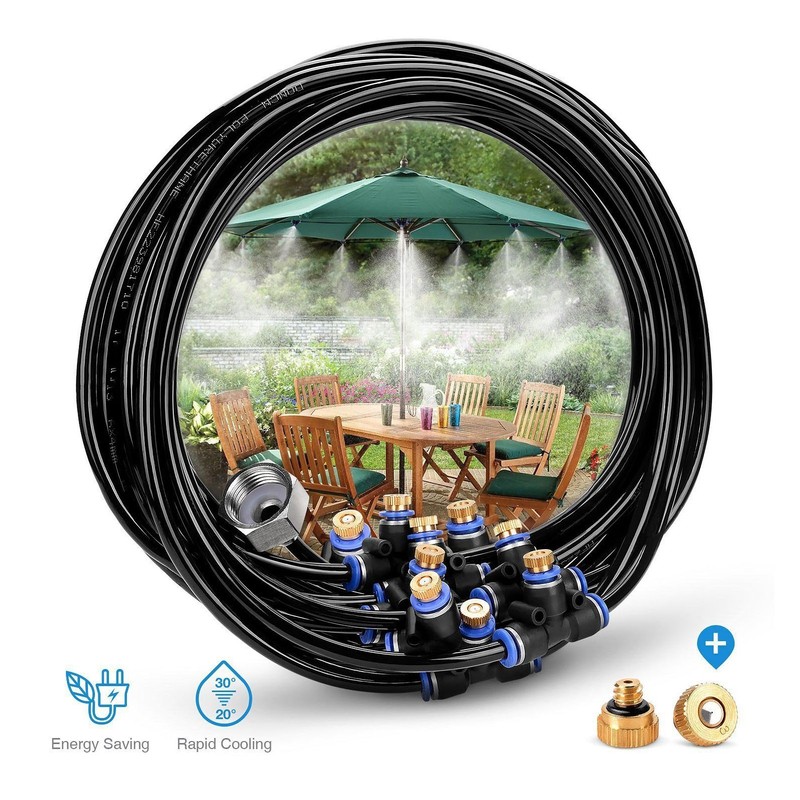 Patio Misting Cooling System Backyard Greenhouse Water Mist 8m 26ft
