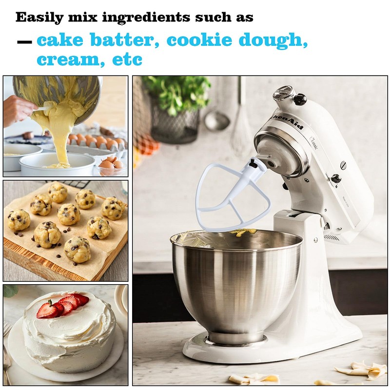 K45B Flat Beater for Kitchenaid Stand Mixer, Coated Flat Beater