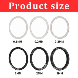 Teegxddy Bicycle Inner Bearing Seal Bicycle Crank 24 mm Lower Spacer Crankset Washers for Road Bicycles for BB86/91/92/BB30/PF30, 6 Pieces (A), black, M