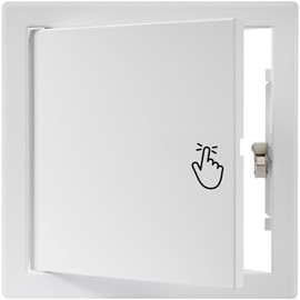 Repa Market 8 x 8 Inch Access Panel for Drywall – White Galvanized Steel Wall Hole Cover/Access Door Panel with Click Function – Heavy-Duty Service Hatch for Plumbing, Electrical, HVAC Access Door