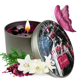 Lady of Death Santa Muerte Candle | Spiritual Offering Scented Candle for Love, Protection and Open Roads | Soy Candle Non Toxic | Aromatherapy Candle | Hoodoo Pagan Wicca (Small 4oz)