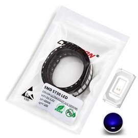 CHANZON 100 pcs 5730 (5630) UV Purple SMD LED Diode Lights (Surface Mount Ultraviolet 395nm Chip 5.7mm x 3.0mm DC 3V 60mA 0.2W) Lighting Bulb Lamps Electronics Components Light Emitting Diodes