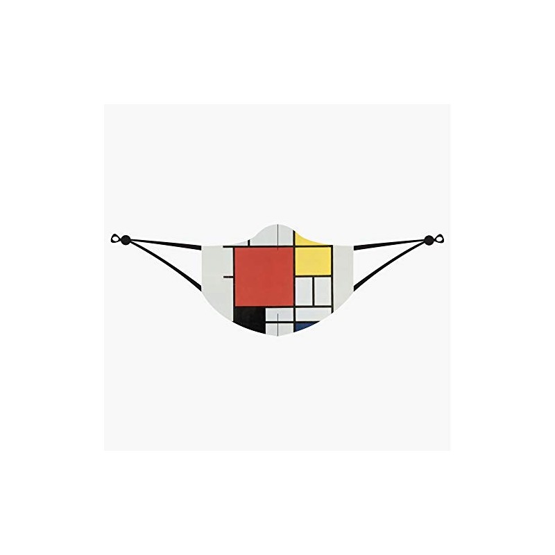 LOQI PIET MONDRIAN Face Mask - Composition with Red, Yellow,