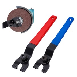 2 Pieces Adjustable Angle Grinder Spanner,Universal 8-50mm Angle Grinder Spanner Key Adjustable Pin Wrench with Plastic Handle for Angle Grinders, with Wrench