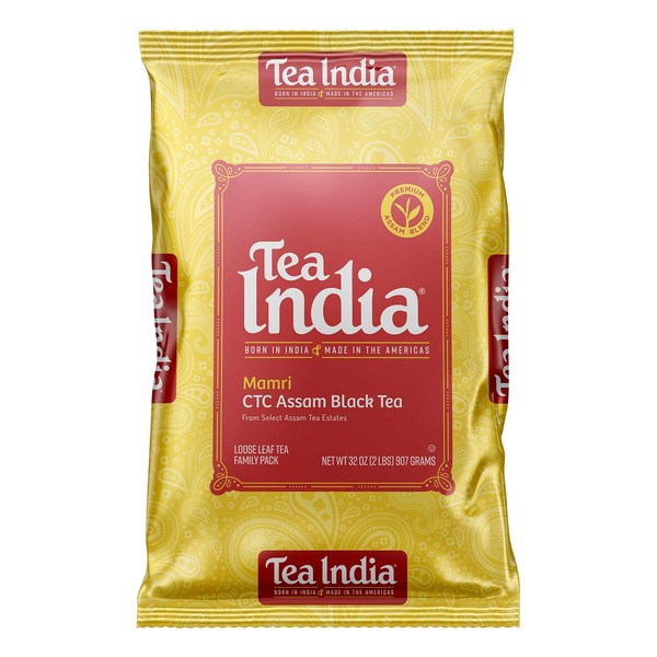 Tea India CTC Assam Loose Leaf Black Tea Strong, Full-Bodied