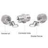 2Pcs 316 Stainless Steel Compression Fitting Straight DoubleFerrule Tube Adapter(Ф10
