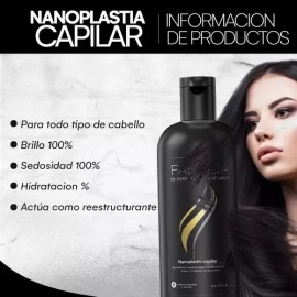 Fabrica de Keratinas Nanoplastia Capilar 1lt + Shampoo De Limpieza Profunda 1lt