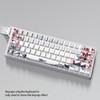 JSJTKeys Plum Blossom Theme White Keycap,PBT Side Printed Translucent Keycaps,