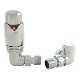 SMR Bathrooms REALM-2-CR-C Realm Modern Chrome Thermostatic Radiator Valve (Corner TRV)