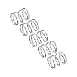 QUARKZMAN Pack of 5 Compression Spring 304 Stainless Steel Compression Springs Spring Spring Coil Spring Steel Spring 9 mm AD 0.8 mm Wire Size 15 mm Free Length Silver Tone
