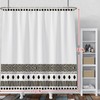 Baocicco Boho Black and White Striped Shower Curtain Bohemian Black
