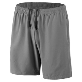 Men's Sports Shorts, Quick-Drying Shorts with Zip Pockets, gray