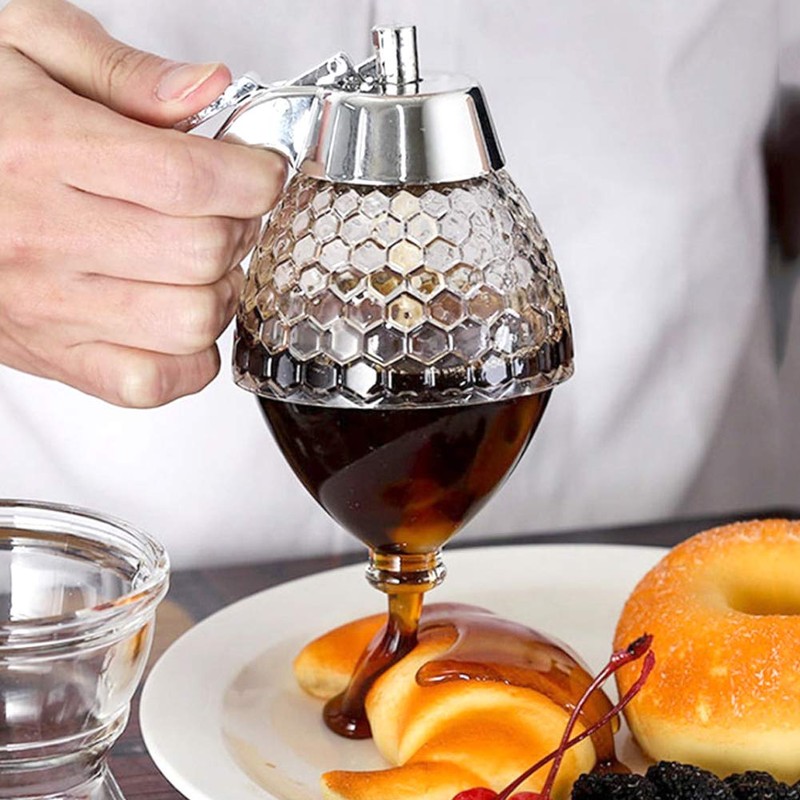 Beautiful Syrup Dispenser, Very Convenient Acrylic Honey Pot, For Pancakes