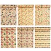 Christmas Kraft Wrapping Paper 6 Sheets 6 Designs,Xmas Brown Gift