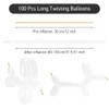 100Pcs 260 Balloons Long Balloons Clear