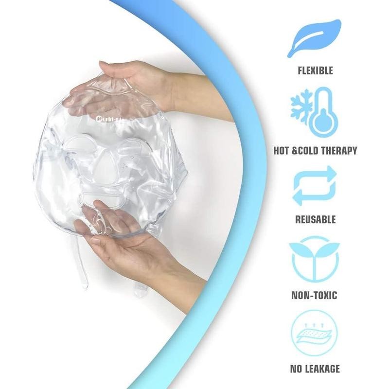 Cold Therapy Face Mask for Migraine & TMJ Relief, Reusable