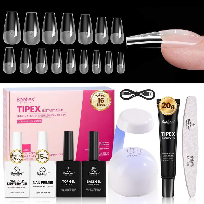 beetles Gel Polish Kit de Uñas Postizas Prefabricadas Beetles Tipex
