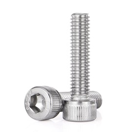 M5-0.8 x 80mm Hex Socket Head Cap Screws Bolts 304 Stainless Steel Metric Machine, Allen Hex Drive, Fully Thread, 10PCS
