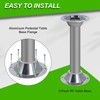 Wadoy 2pcs RV Table Base Mounting Accessories,Standard Size Aluminum Table