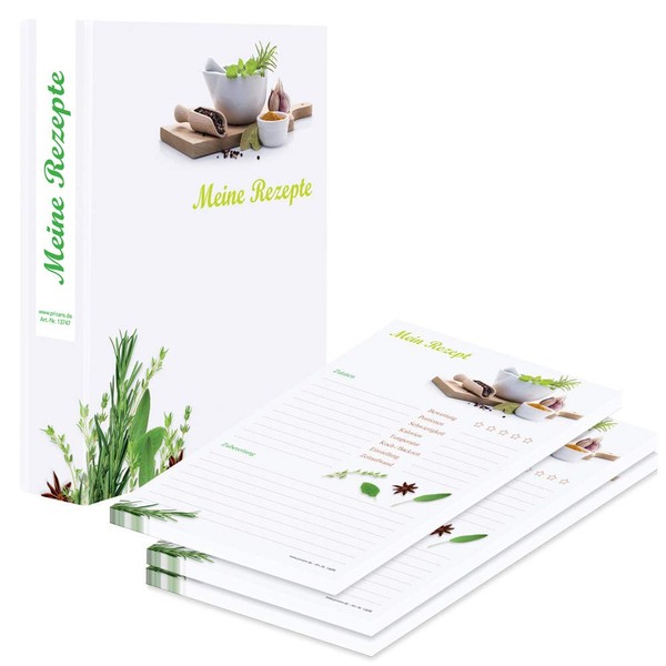 PRICARO Rezeptordner mit Rezeptblock Gewürze, A5