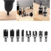 Fixinus 8 Piece Wood Plug Cutter Drill Bit Set, Tenon