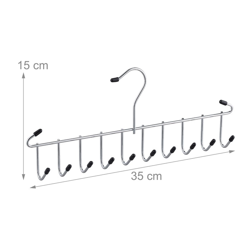 Relaxdays 1 x Metal Belt Holder Tie Holder Space Saving