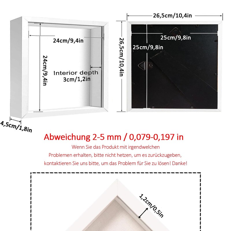 Picture Frame for Filling, Deep Picture Frame for Filling, 25