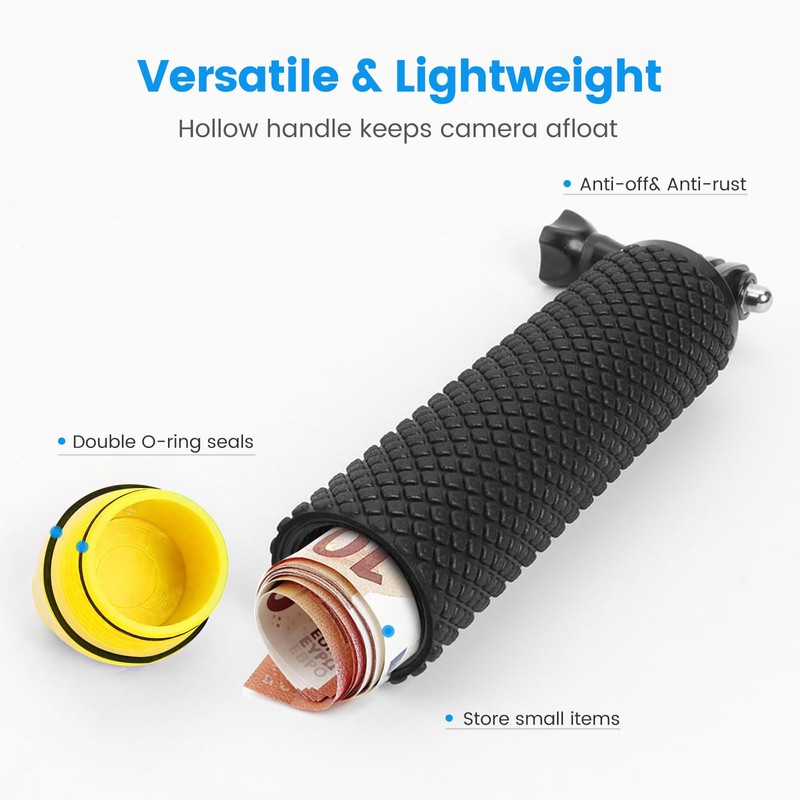 TIMNUT Swimmer Handle, Underwater Handle, Floating Hand Grip Monopod Diving