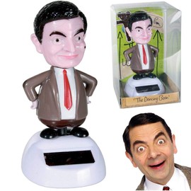 Out of the blue 57/9749 – Posable Figure Mr Bean on Plastic Basismit Solar Panel, Approximately 11 cm