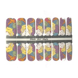 Glam Girl Nails Crazy Cat Lady Nail Polish Strips / Nail Wraps / Nail Stickers