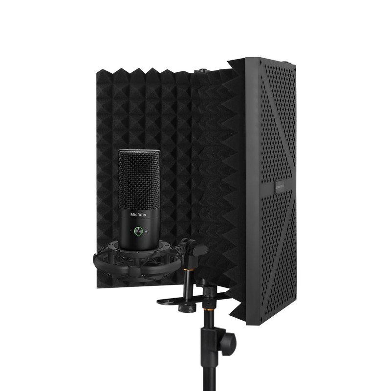 Micfuns Microphone Windscreen Insulation Sound Insulation Microphone Absorber with Absorbent