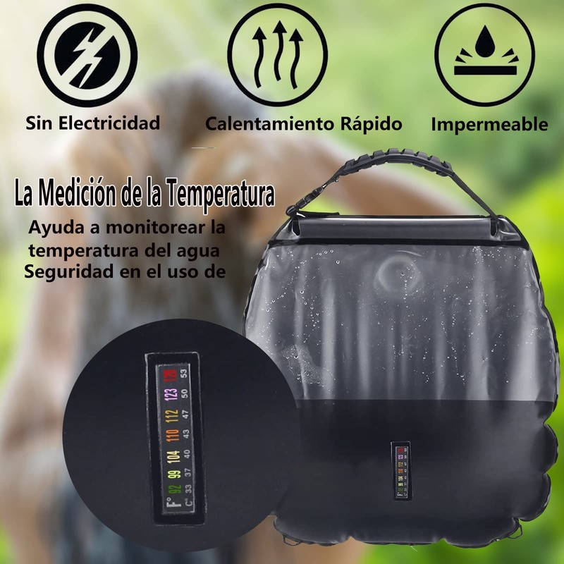 Kasvot Regadera Portatil de Camping, Bolsa de Ducha Portátil de