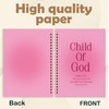 KRHFG Pink Christian Spiral Notebook, Psalms 118:6 Bible Verse Journal,